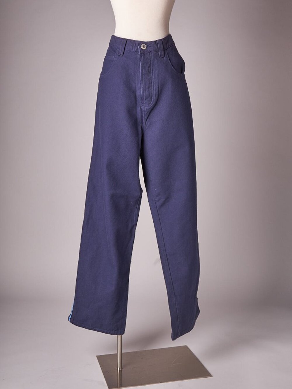 1990s Slip Skateboarding Blue with Racing Strip Baggy Pants